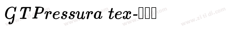GTPressura tex字体转换 GTPressura tex字体转换